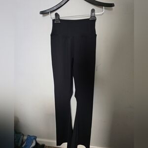 P'tula Black High-Rise Flared Leggings